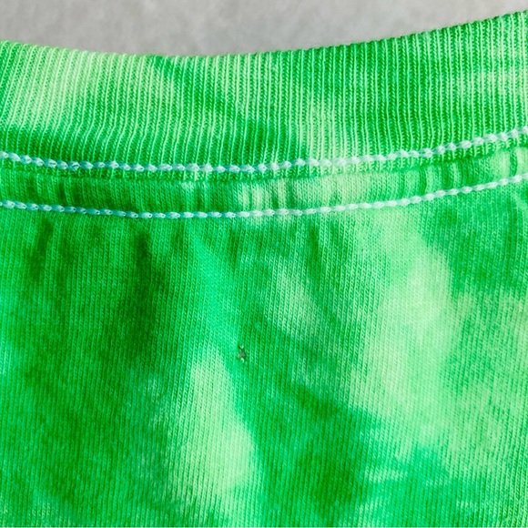 Hanes Sharky's Panama City green tie dye graphic short sleeve tee, Sz L - Picture 15 of 15
